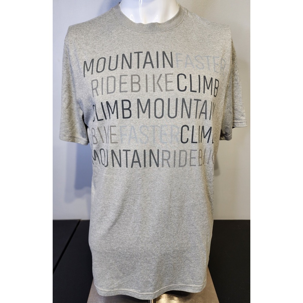 Nishiki Mountain bike Cycling Logo Mens‎ Size Medium Gray Athletic T-Shirt